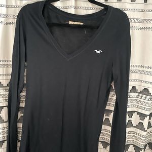 Hollister Long Sleeve V-Neck Shirt